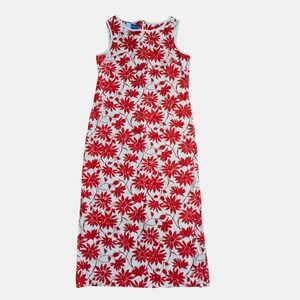 Bushwacker Linen Rayon‎ Blend Floral Sleeveless Sheath Dress 10 Coastal Beach